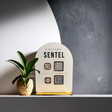 Custom Dual QR Code Stand